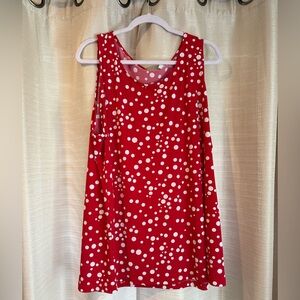 A-line Tunic Tank Top Size 2X Red